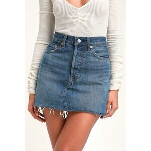Levi's Blue Denim Mini Skirt